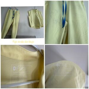 Figs Lemon Scrubs with Blue Accents